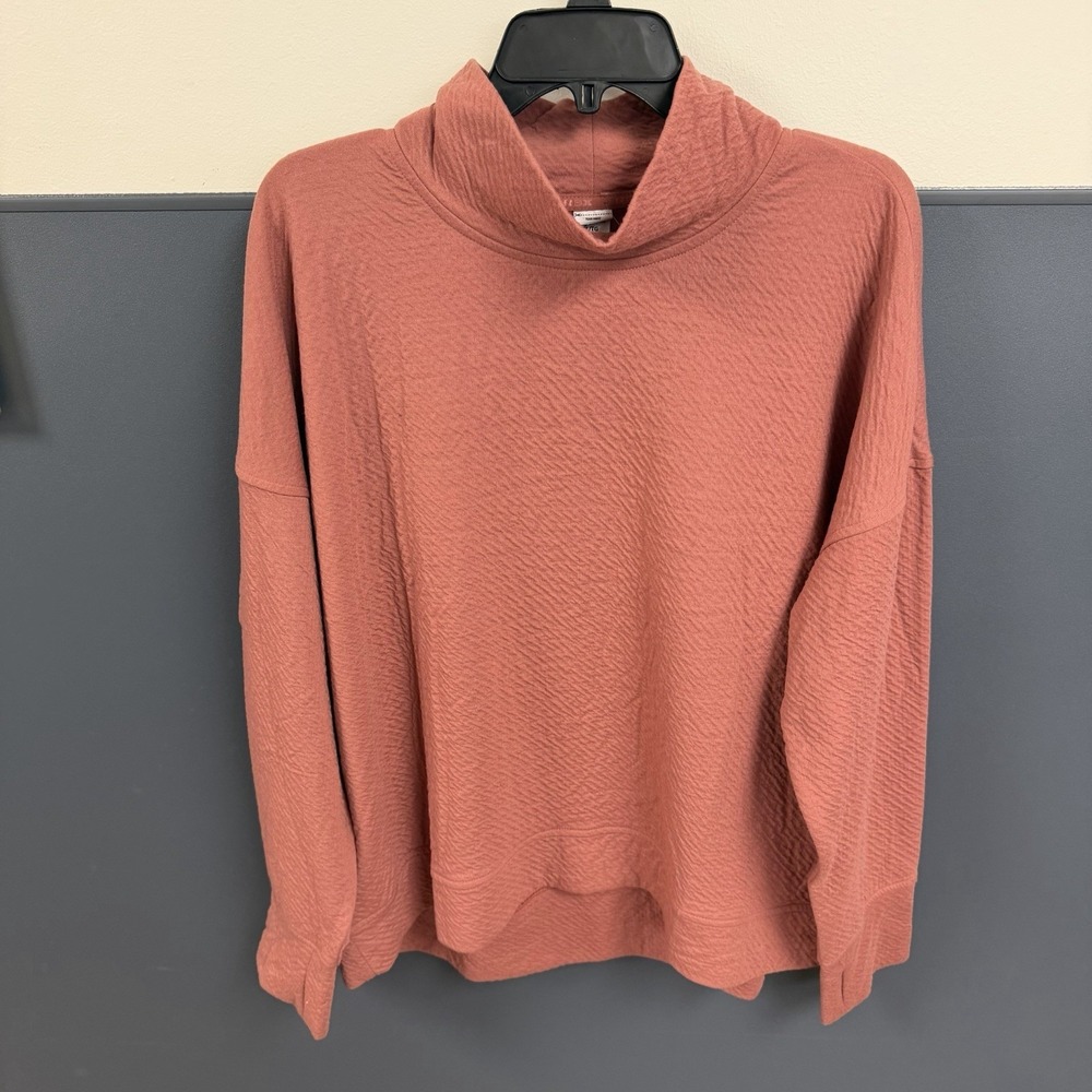 NWT RBX Active‎ Womens Pullover Sweater Sz XL Pink Mock Neck Long Sleeve